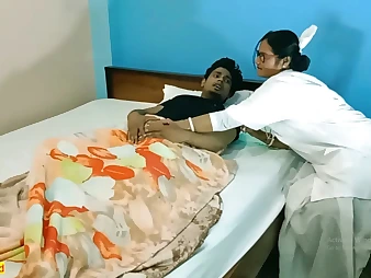 Observe this Indian nurse abase her patient with filthy chat & rear end-fashion