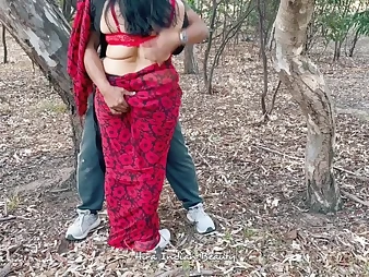 Super-fucking-hot Indian wifey with pal gets harsh fucky-fucky in public &