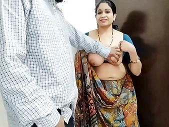 Witness Bhabhi's muddy converse as she ravages landlord for currency in HD Hindi