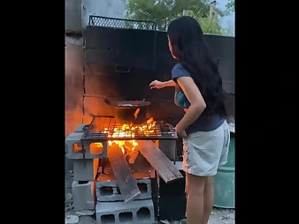Yaresita Petite gets her cooter creamed by Por Poco & his Frijoles in this