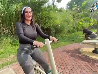 Jenifer Play gets seduced apart from an older cram in a steamy public session
