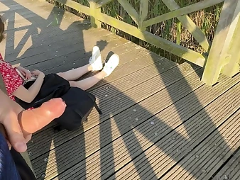 AlexSander's public masturbation POV: I'm stroking off lend her feel favourably