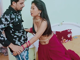 Desi Indian Assam matured movie repute Gargi's first adulthood in a saree