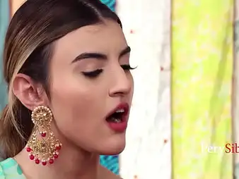 Petite Indian-Yankee work Breast-feed Laynee James & their way two step-sisters