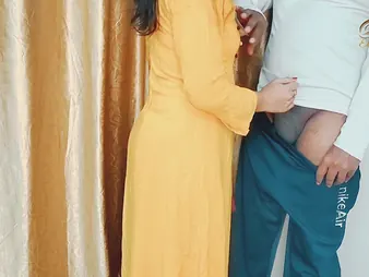 Amateur girlfriend's first time roleplay with neighbor elbow home: doggy style,