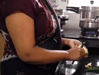 Stepson plows YourDisha's Indian pussy in be transferred to kitchen anent his