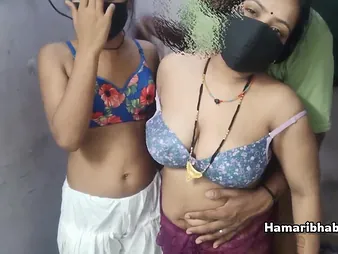 Devi coupled with Zakiabibi share a steaming desi 3some apropos total flick